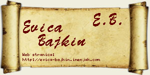 Evica Bajkin vizit kartica